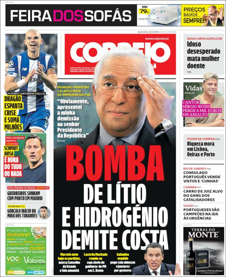 Portada de Correio da Manhã (Portugal)