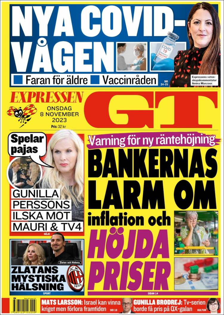 Portada de Göteborgstidningen (Suecia)