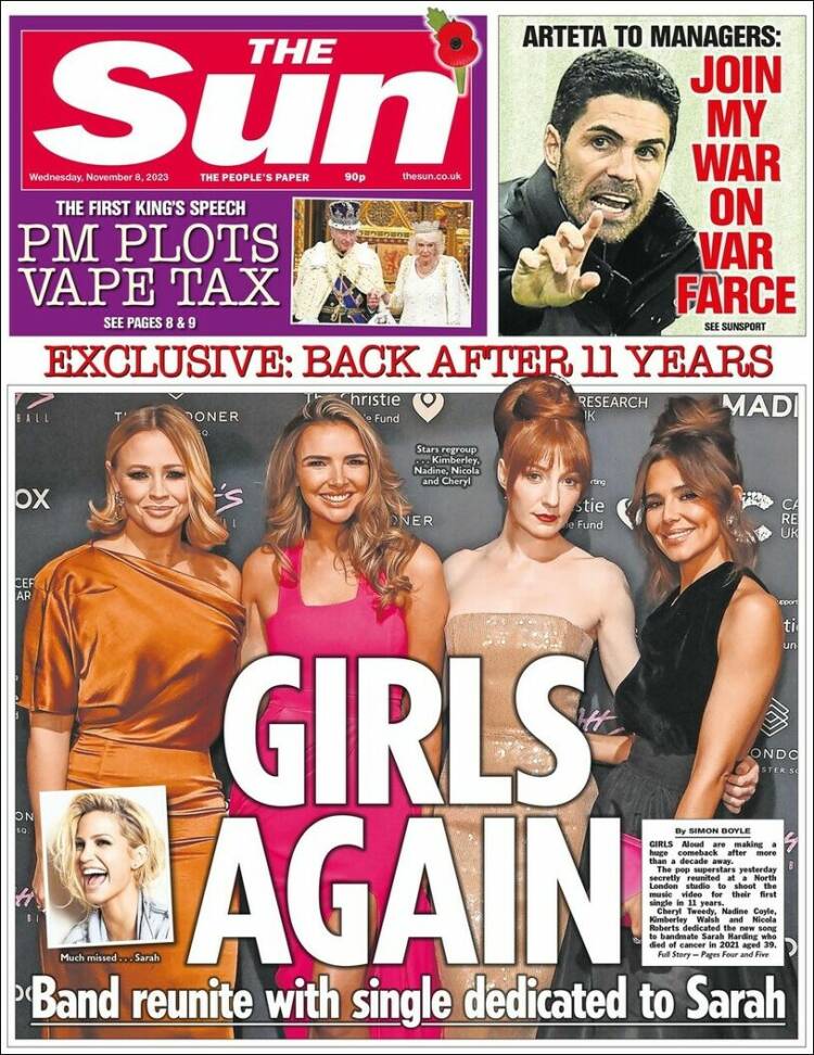 Portada de The Sun (Reino Unido)