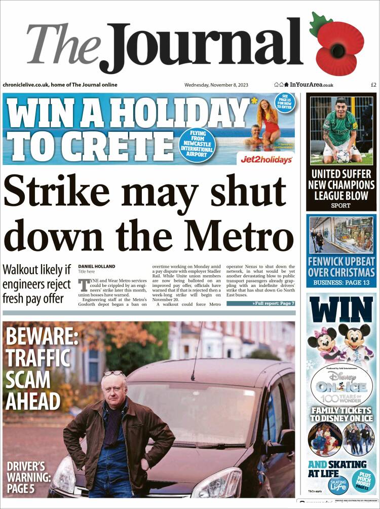 Portada de The Journal (Reino Unido)