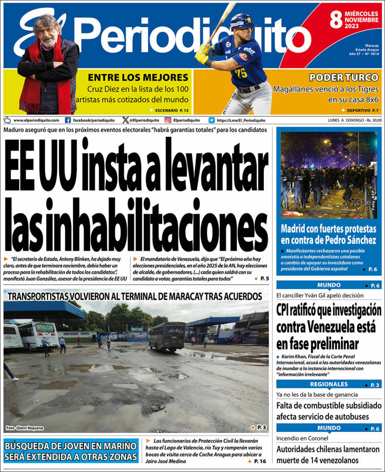 Portada de Periodiquito de Aragua (Venezuela)