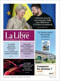 Portada de La Libre.be (Belgique)