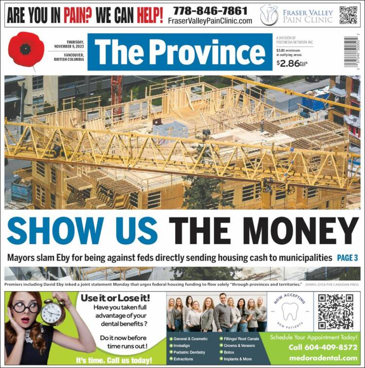 Portada de The Province (Canadá)