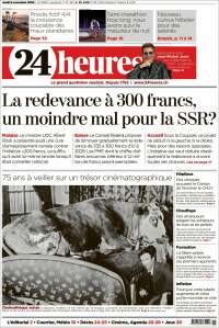 Portada de 24 Heures (Suisse)