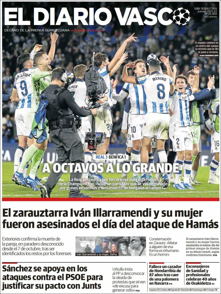 Portada de Diario Vasco (España)