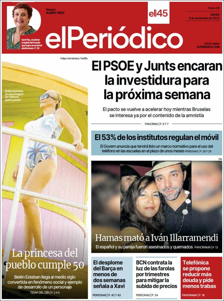 Portada de El Periódico (España)