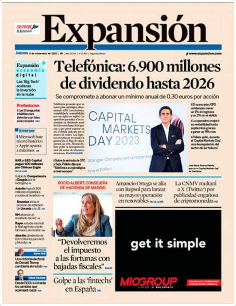 Portada de Expansión (Espa&ntilde;a)