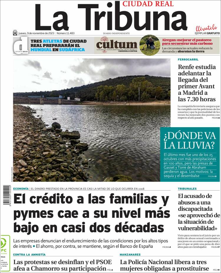 Portada de La Tribuna de Ciudad Real (España)