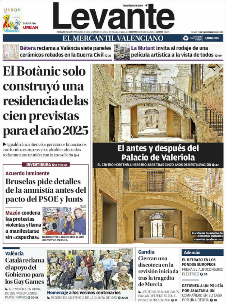 Portada de Levante (España)