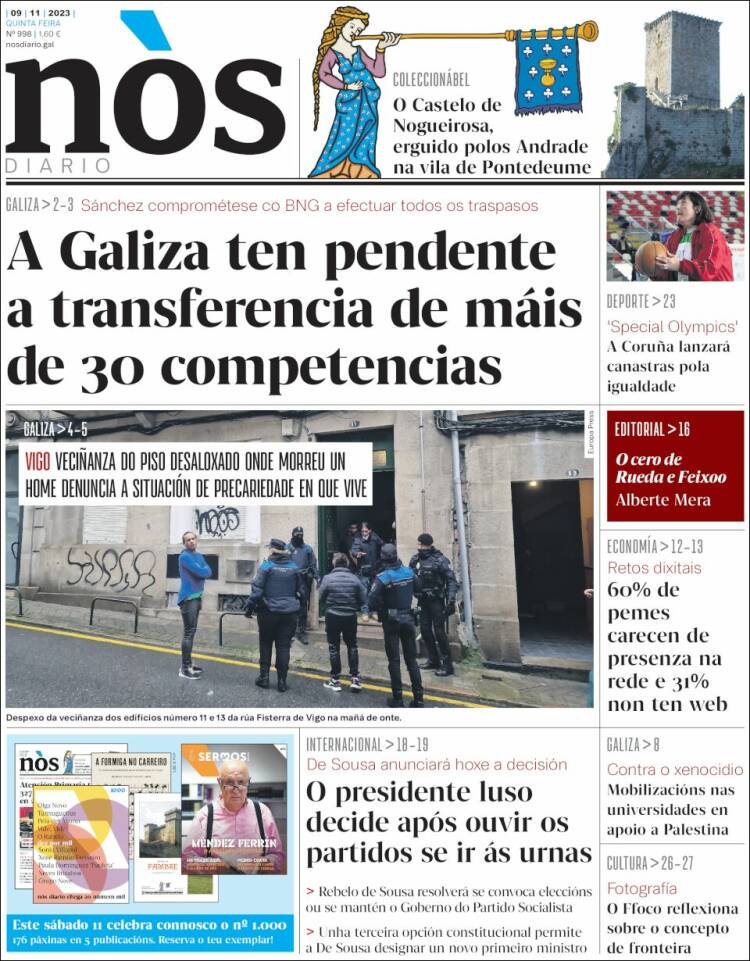 Portada de Nòs Diario (España)