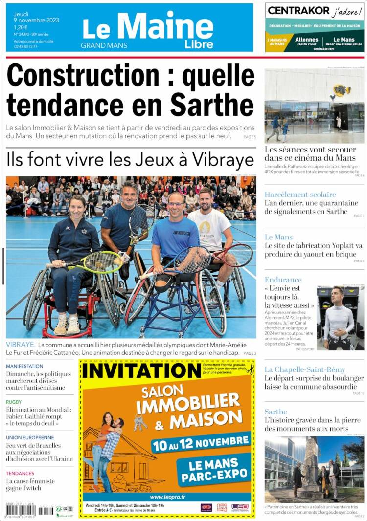 Portada de Le Maine Libre (Francia)