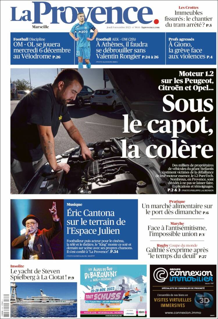 Portada de La Provence (Francia)