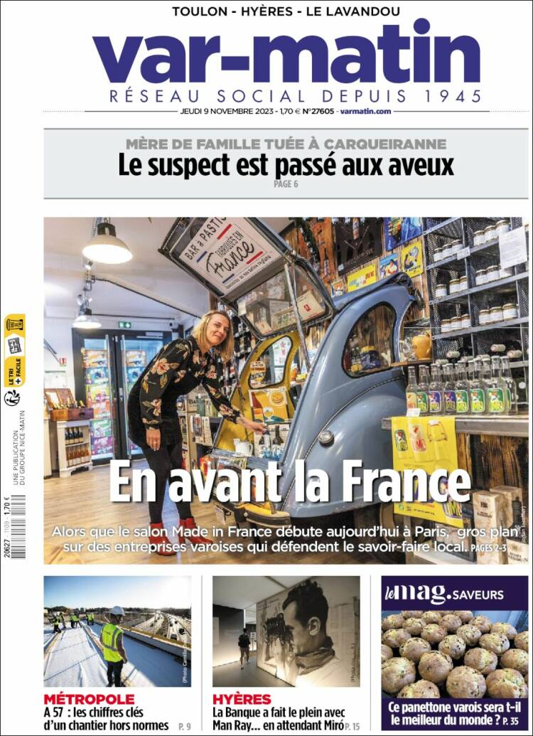 Portada de Var-Matin (France)