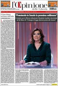 Portada de L'Opinione  delle Libertà (Italia)