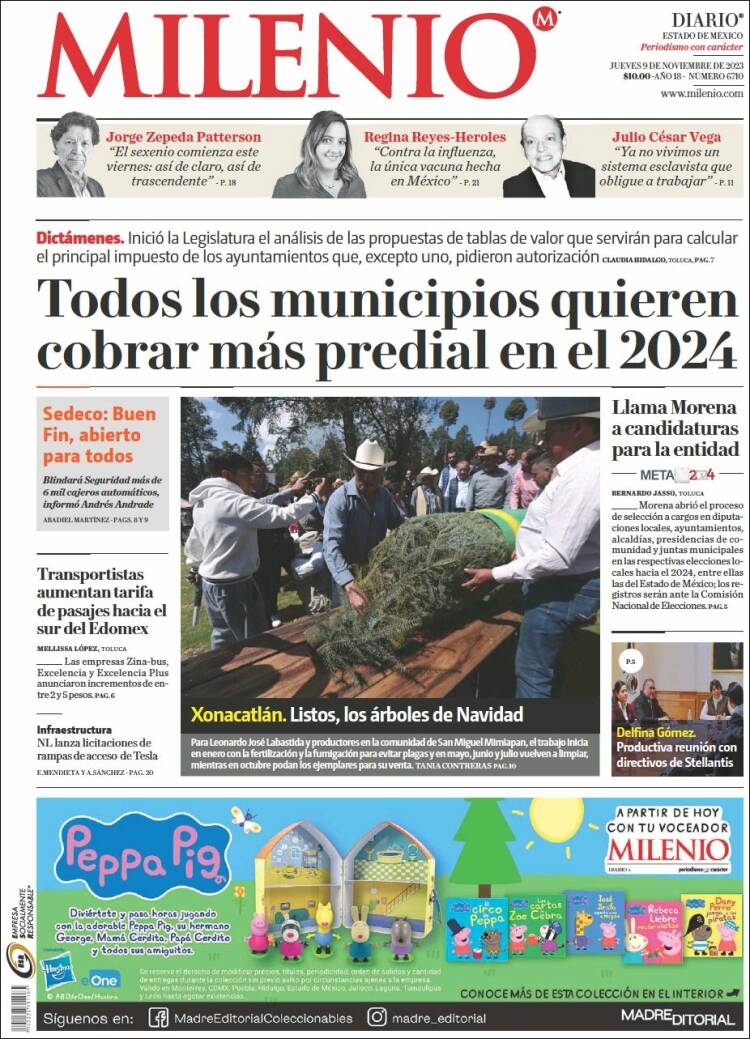 Portada de Milenio - Estado de México (M&eacute;xico)