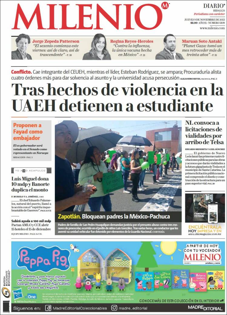 Portada de Milenio de Hidalgo (M&eacute;xico)