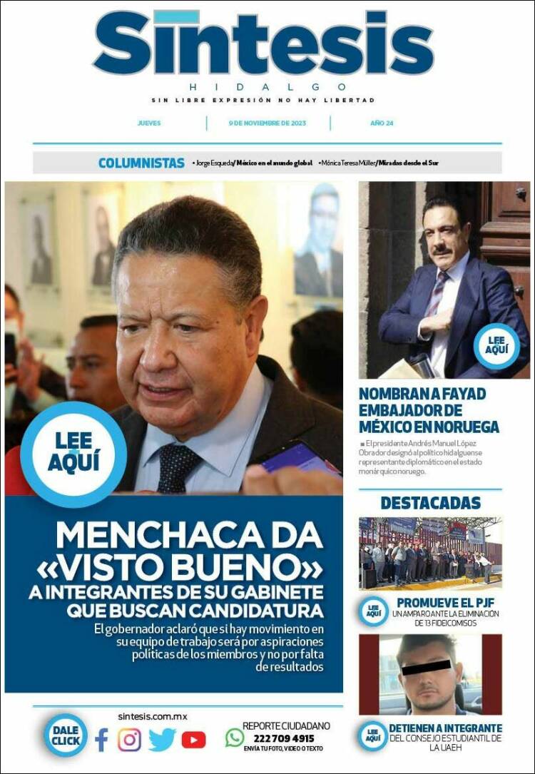 Portada de Sistesis - Hidalgo (M&eacute;xico)