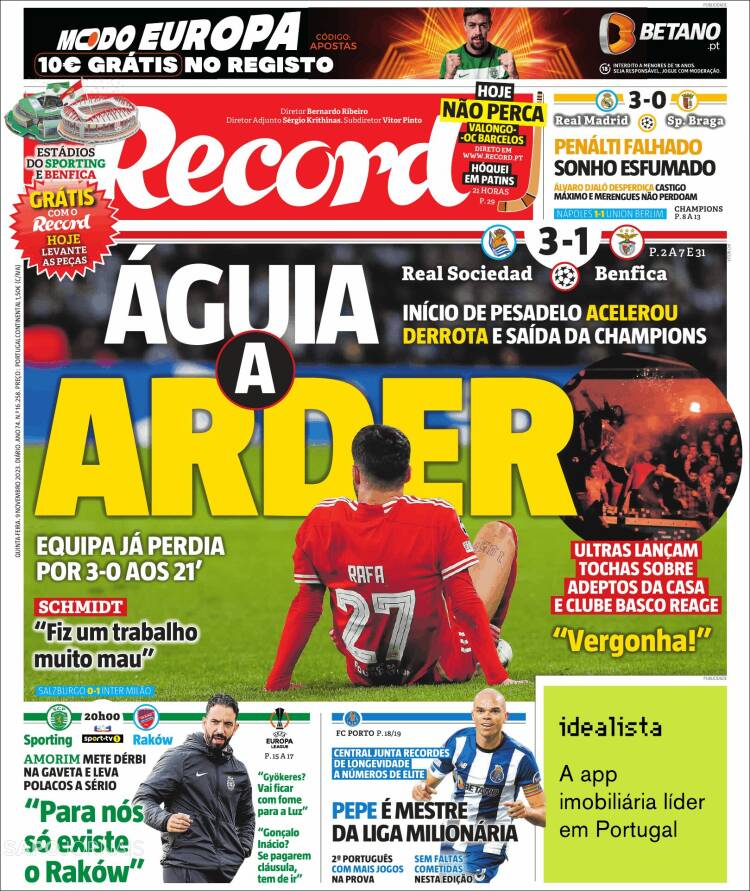 Portada de Record (Portugal)