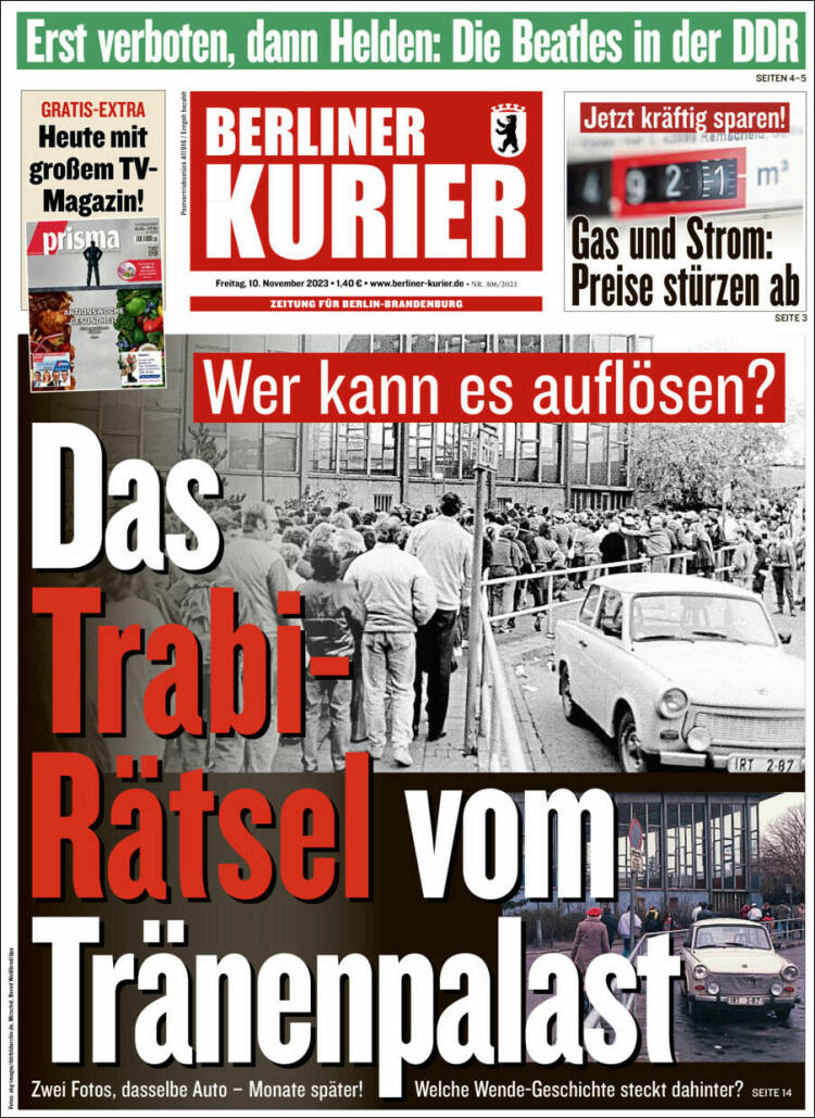 Portada de Berliner Kurier - Startseite BK (Alemania)