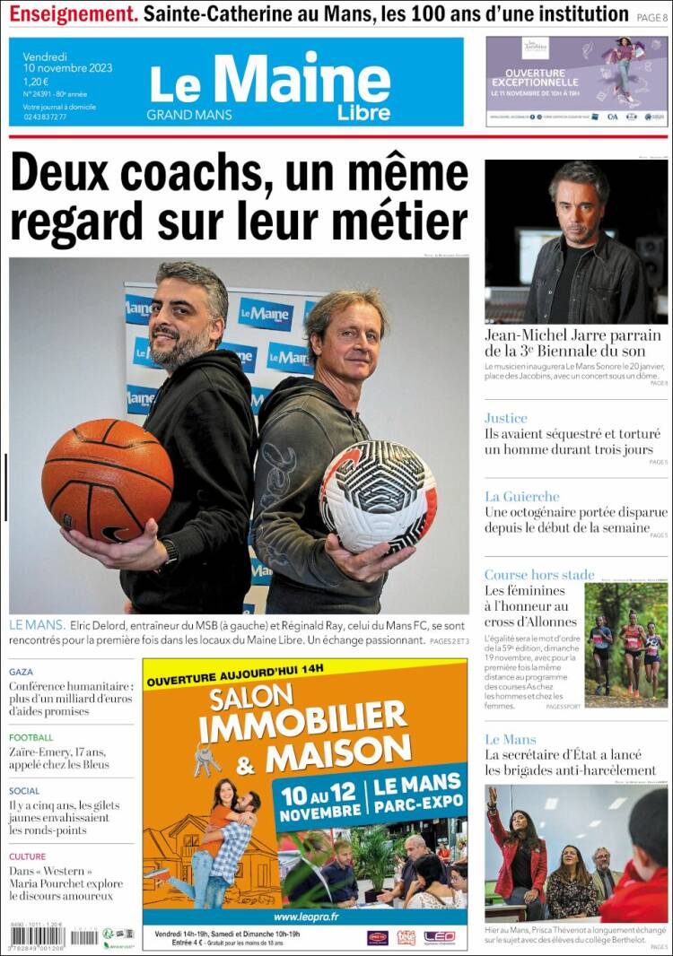 Portada de Le Maine Libre (Francia)