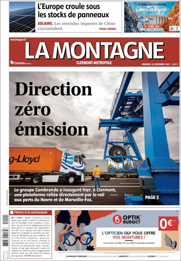 Portada de La Montagne (Francia)