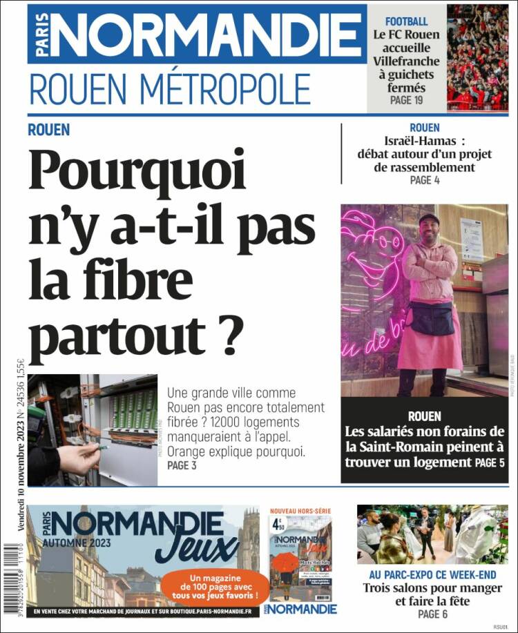 Portada de Paris Normandie (Francia)