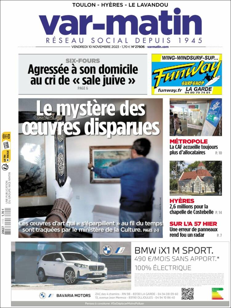 Portada de Var-Matin (Francia)