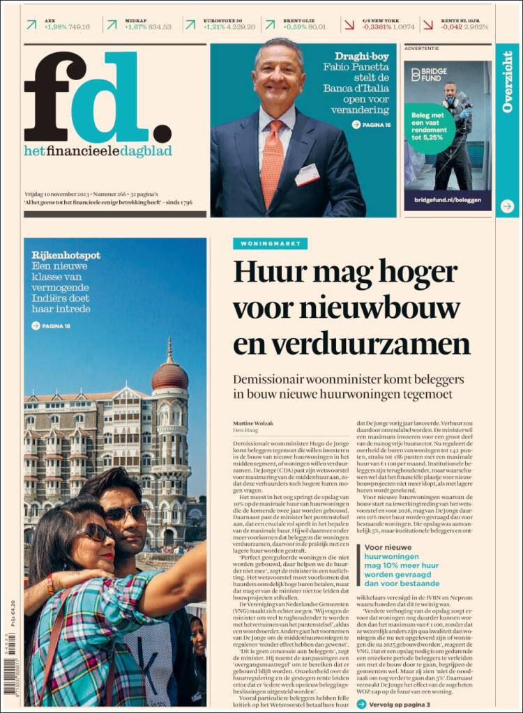 Portada de Het Financieele Dagblad (Pa&iacute;ses Bajos)