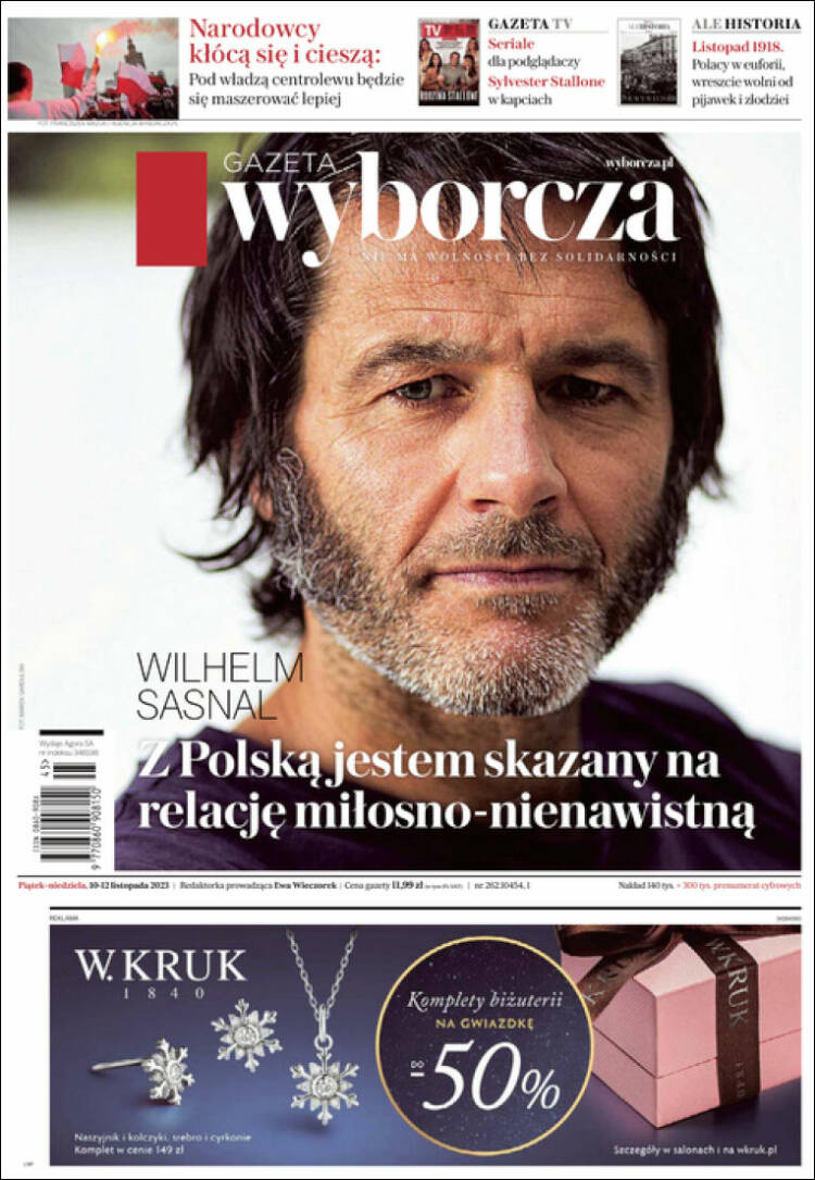 Portada de Gazeta Wyborcza (Polonia)