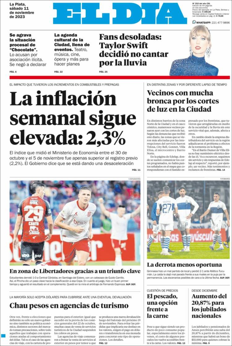 Portada de El Día de la Plata (Argentina)