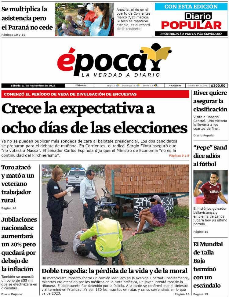 Portada de Diario Época (Argentina)