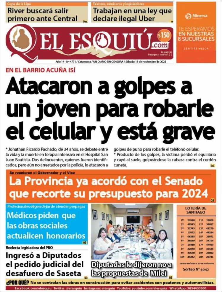 Portada de El Esquiu (Argentina)