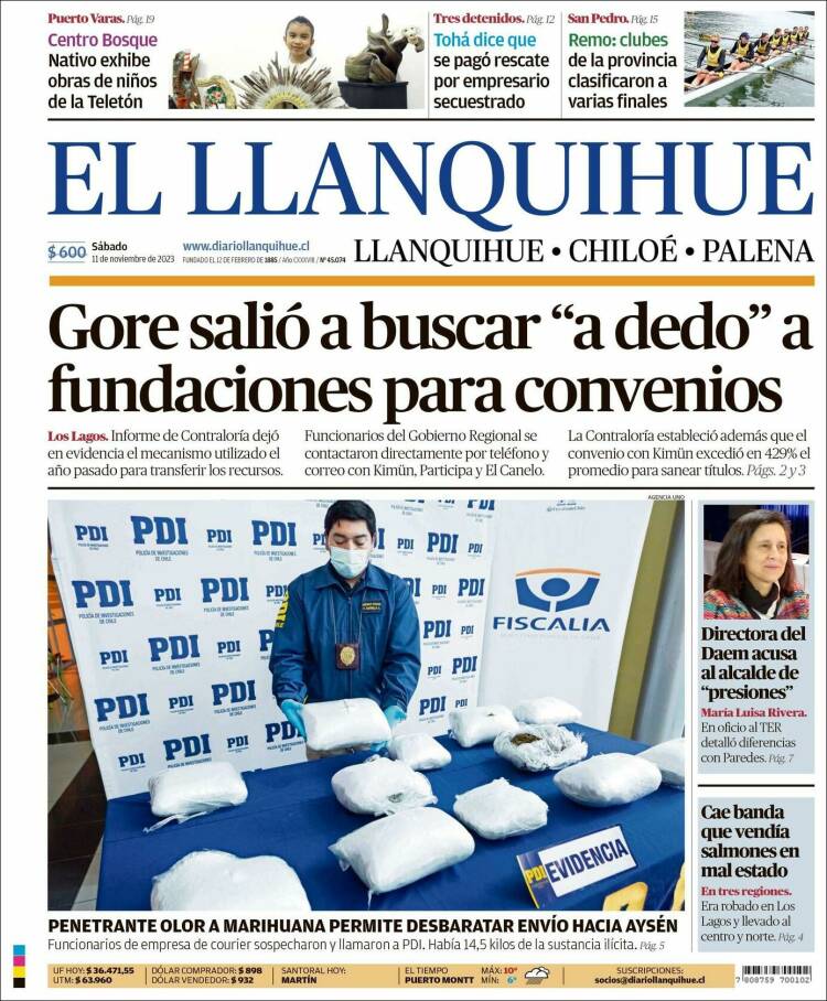 Portada de El Llanquihue (Chile)