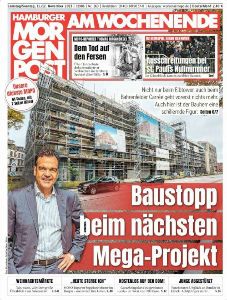 Portada de Hamburger Morgenpost  (Alemania)