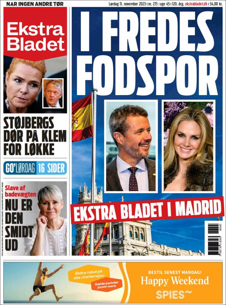 Portada de Ekstra Bladet (Dinamarca)