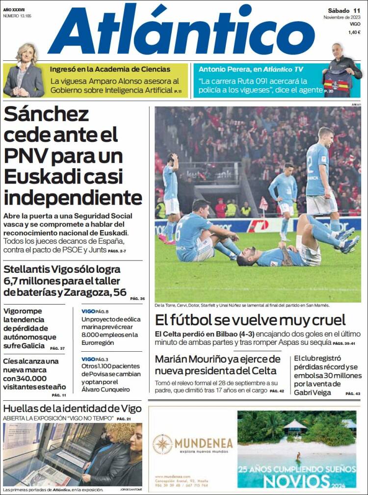 Portada de Atlántico Diario (España)