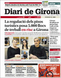 Portada de Diari de Girona (España)