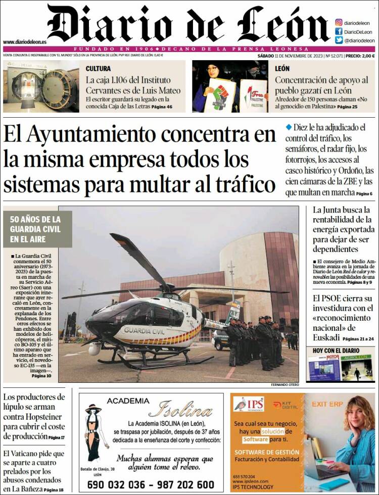 Portada de Diario de León (España)