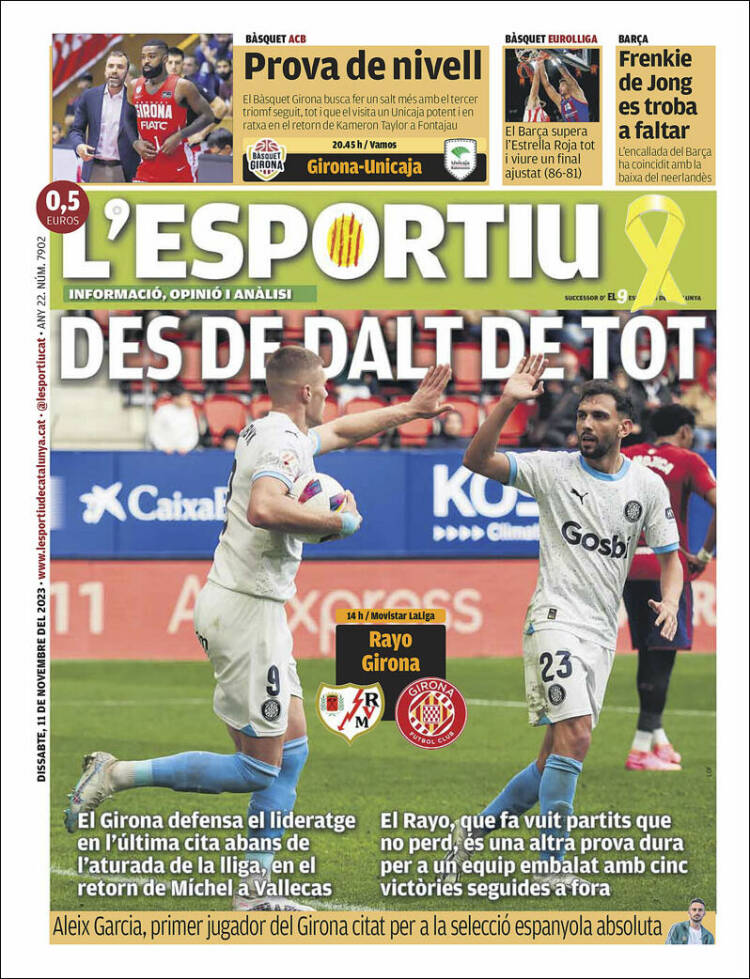 Portada de L'Esportiu : Girona (España)