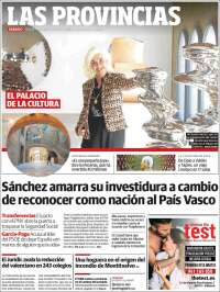 Portada de Las Provincias (España)