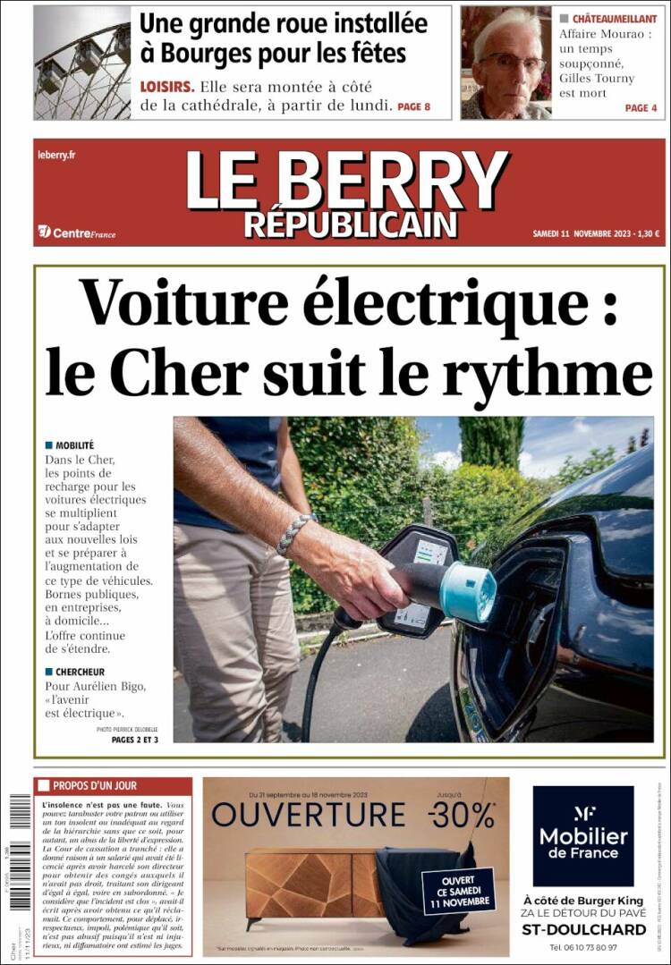 Portada de Berry Republicain (Francia)