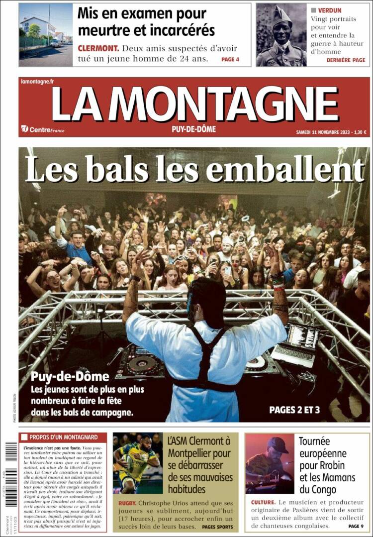Portada de La Montagne (Francia)