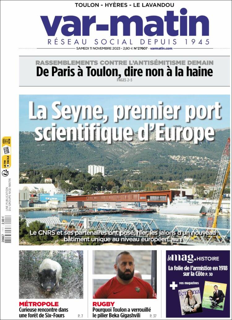 Portada de Var-Matin (Francia)