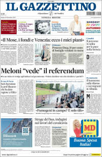 Portada de Il Gazzettino (Italia)