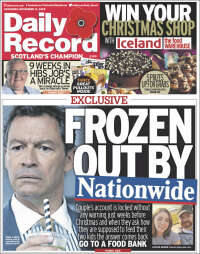 Portada de Daily Record (Reino Unido)