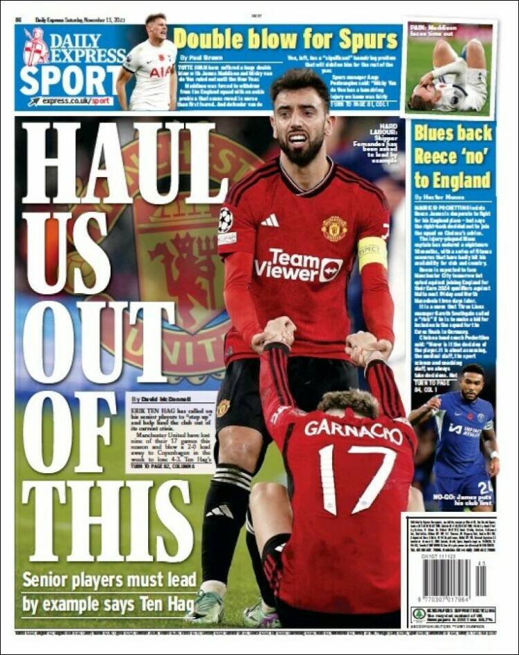 Portada de Express Sport (Reino Unido)