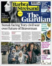 Portada de The Guardian (Reino Unido)