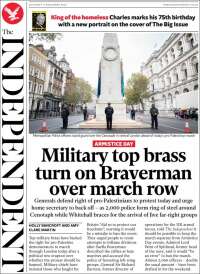 Portada de The Independent (Reino Unido)