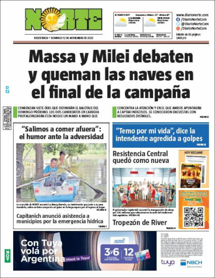 Portada de Diario Norte (Argentina)