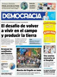 Portada de Diario Democracia (Argentina)